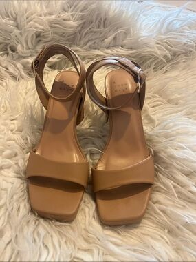a new day Tan Block Heel Sandals